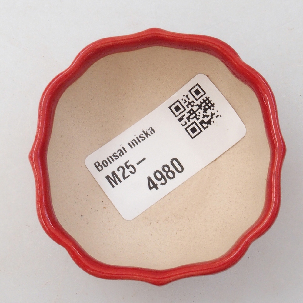 Mini bonsai bowl 6 x 5,5 x 2,5 cm, color red