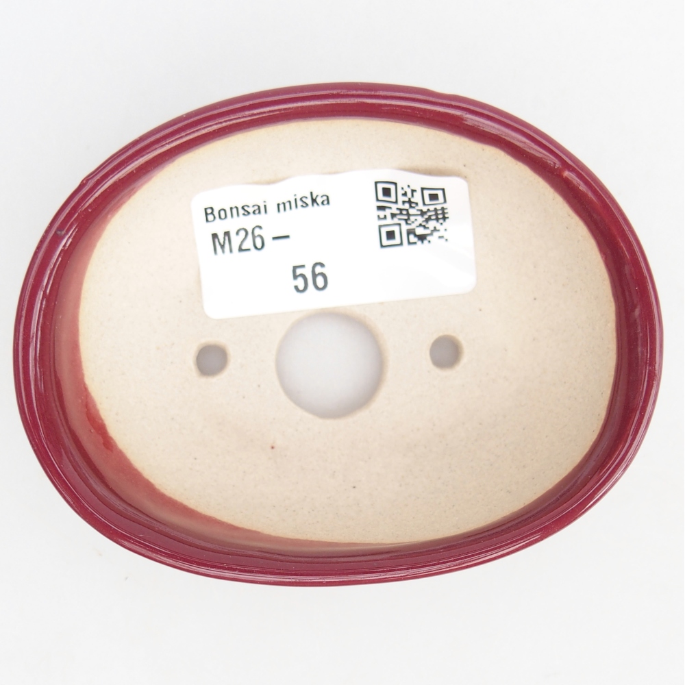 Mini bonsai bowl 8 x 6 x 2,5 cm, burgundy