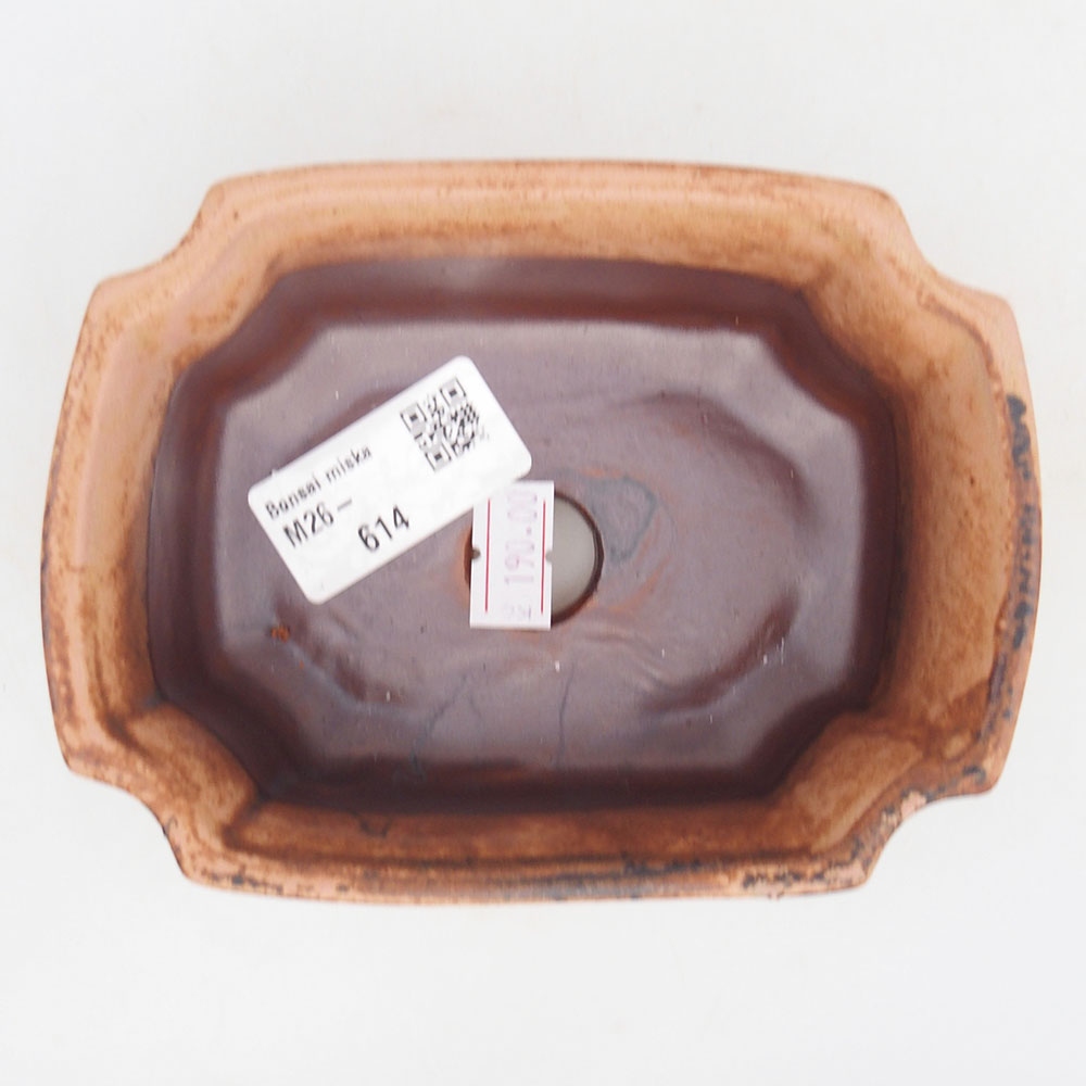 Ceramic bonsai bowl 12,5 x 9 x 5,5 cm, pink