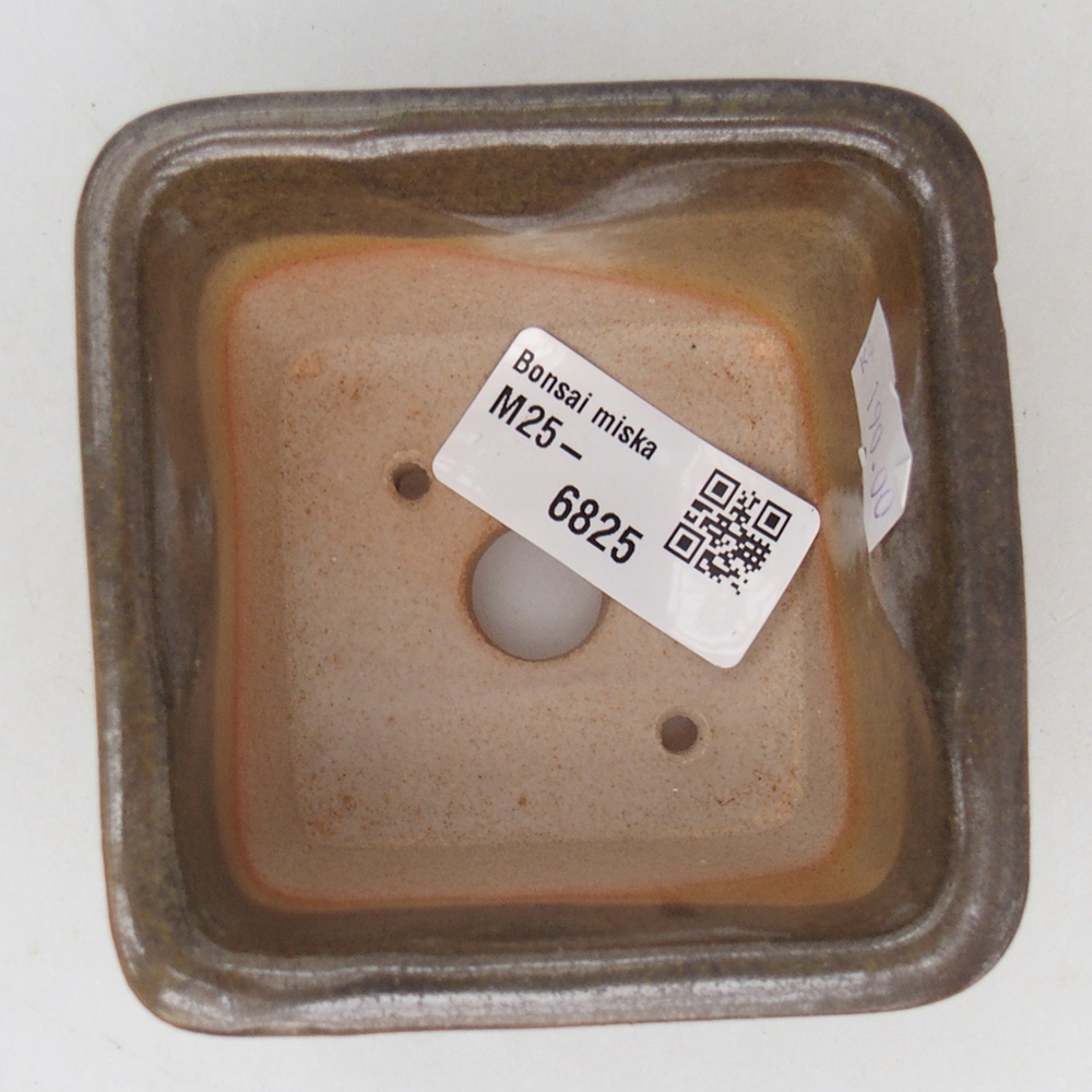 Ceramic bonsai bowl 8,5 x 8,5 x 5 cm, brown