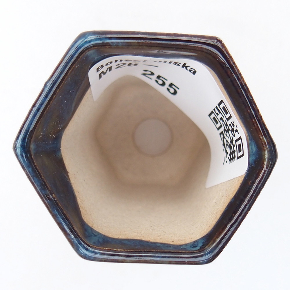 Mini bonsai bowl 4 x 3,5 x 5,5 cm, colour blue