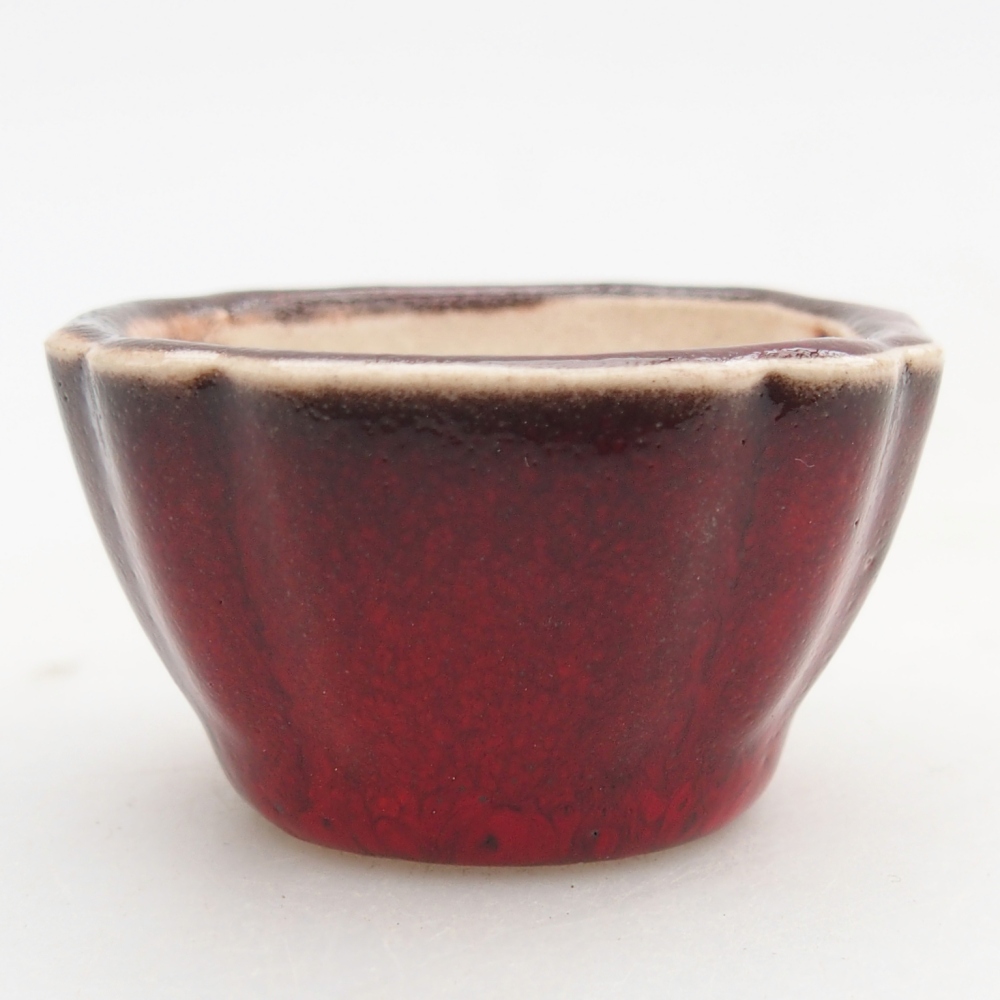 Mini bonsai bowl 4,5 x 4,5 x 2,5 cm, colour red
