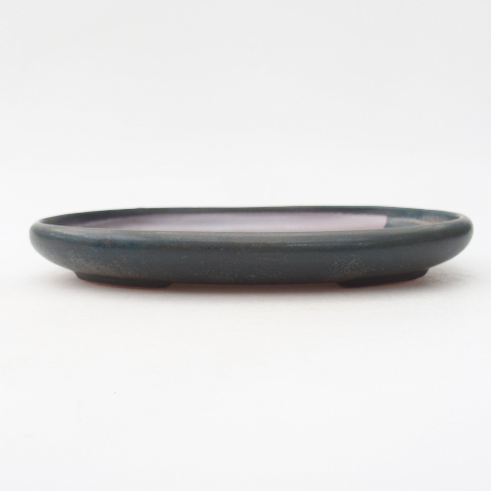 Ceramic bonsai bowl 22,5 x 17 x 3 cm, color blue