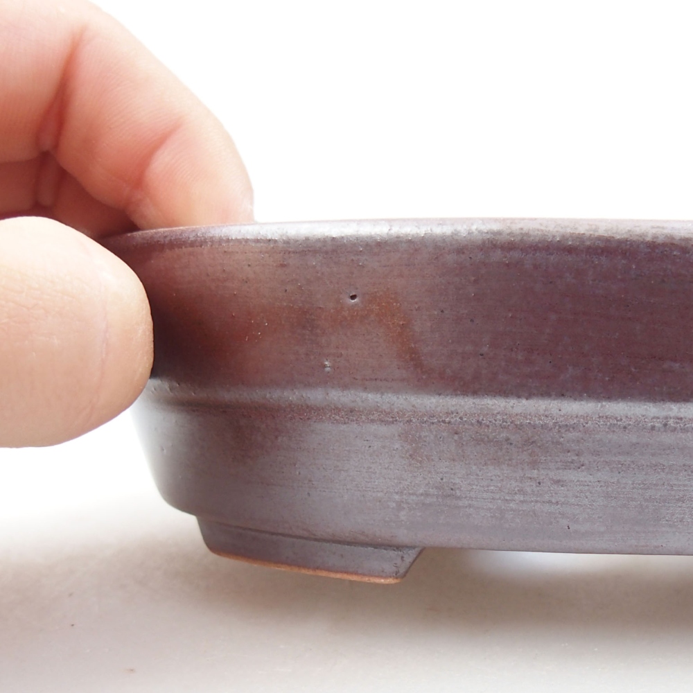 Ceramic bonsai bowl 13,5 x 10 x 4 cm, color brown