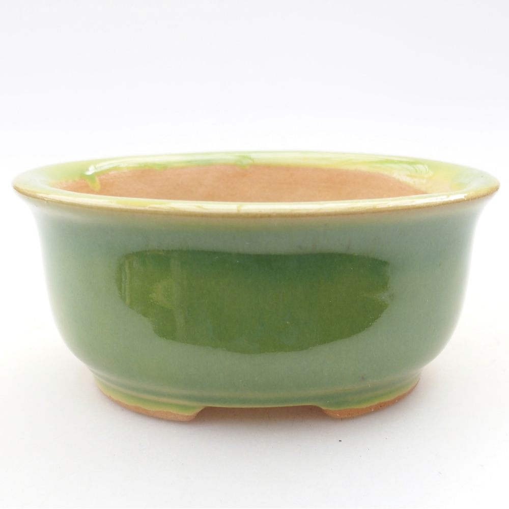 Ceramic bonsai bowl 12 x 10 x 5,5 cm, green