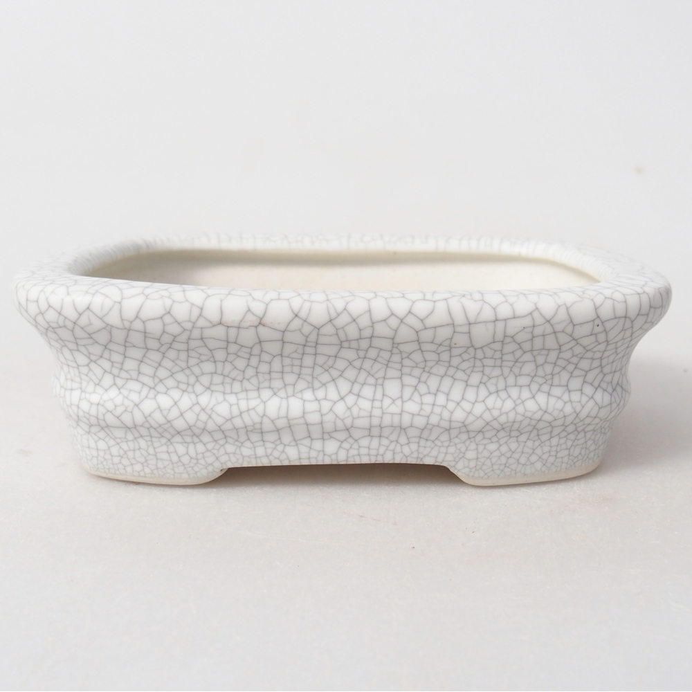 Ceramic bonsai bowl 11 x 11 x 7 cm, raku colour