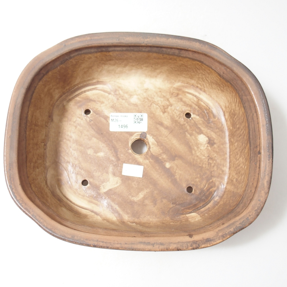 Ceramic bonsai bowl 25 x 21 x 8 cm, pink