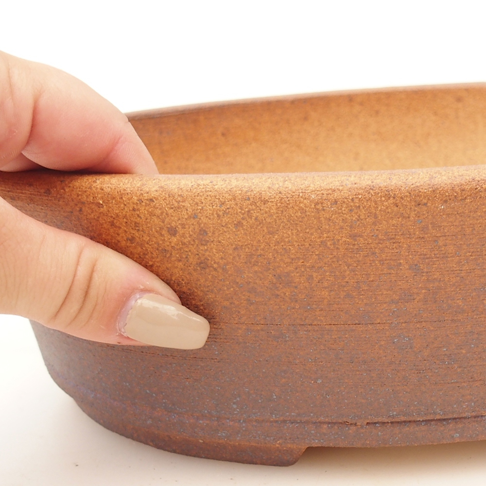 Bonsai bowl 25,5 x 19,5 x 7,5 cm , colour brown