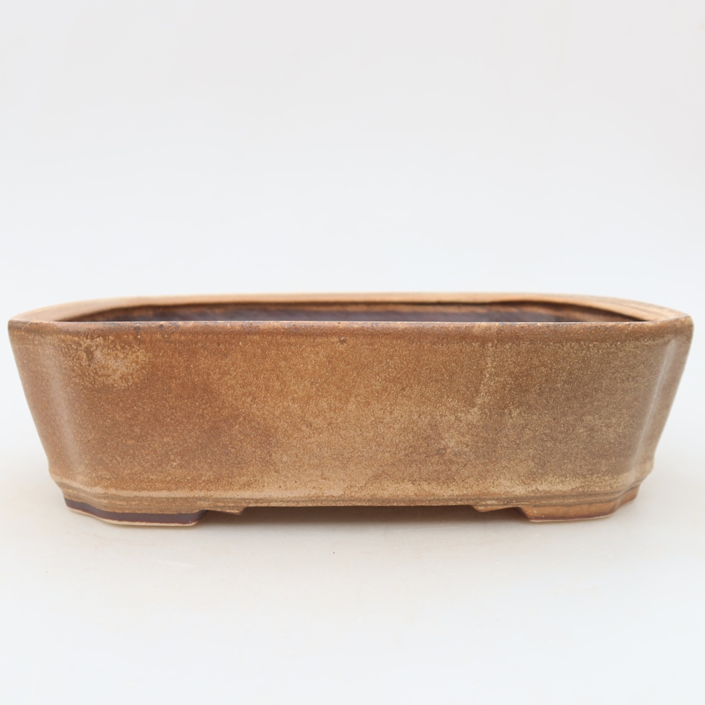 Ceramic bonsai pot, 21.5 x 18 x 6 cm, pink