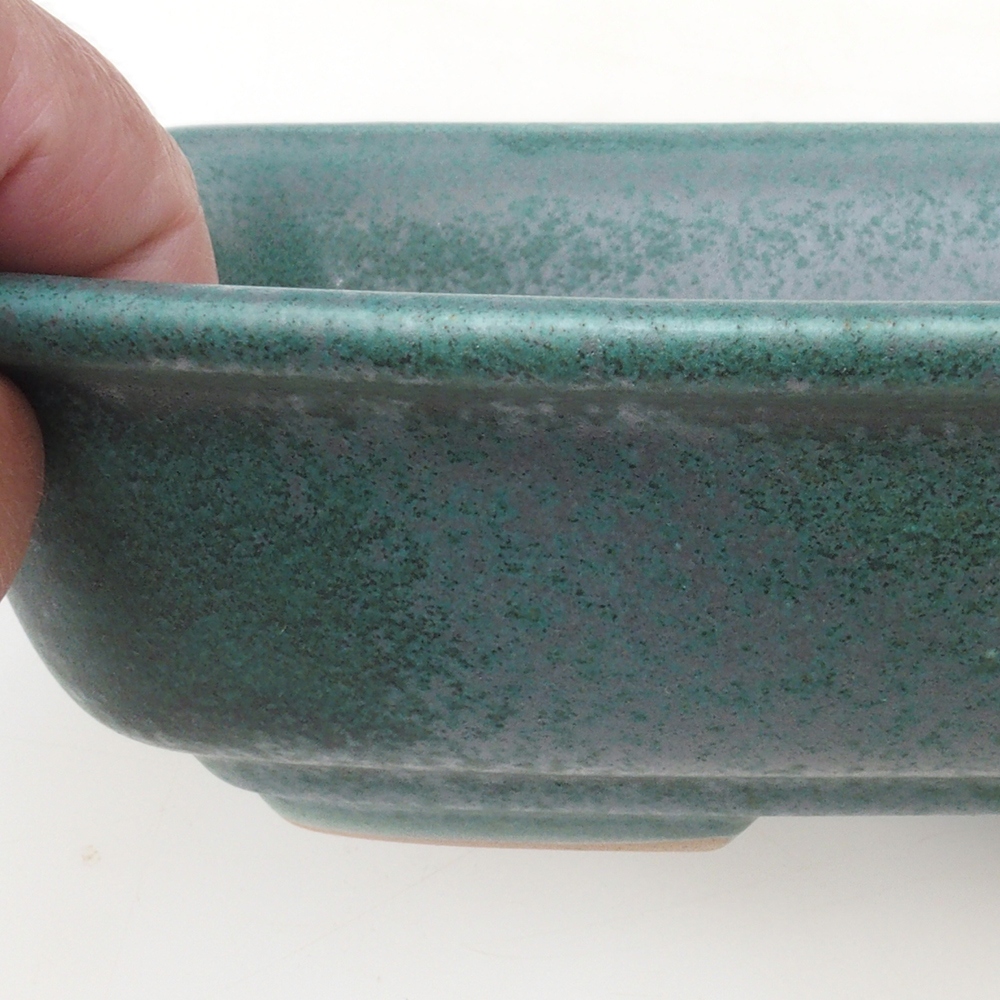 Bonsai bowl H08 - 25 x 19.5 x 6 cm. - green