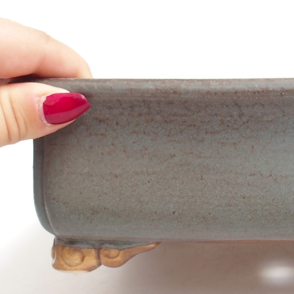 Ceramic bonsai bowl  25 x 20 x 7,5  cm, color  blue