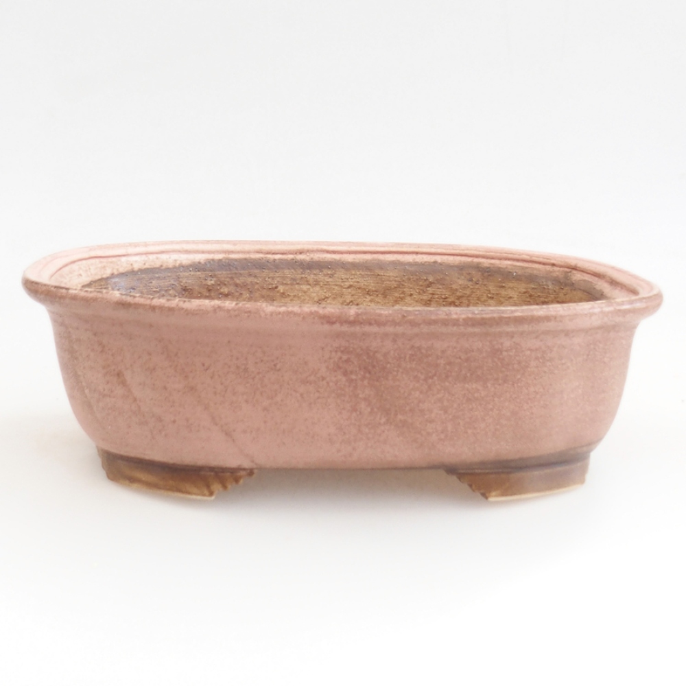 Ceramic bonsai bowl 25 x 20,5 x 7 cm, pink