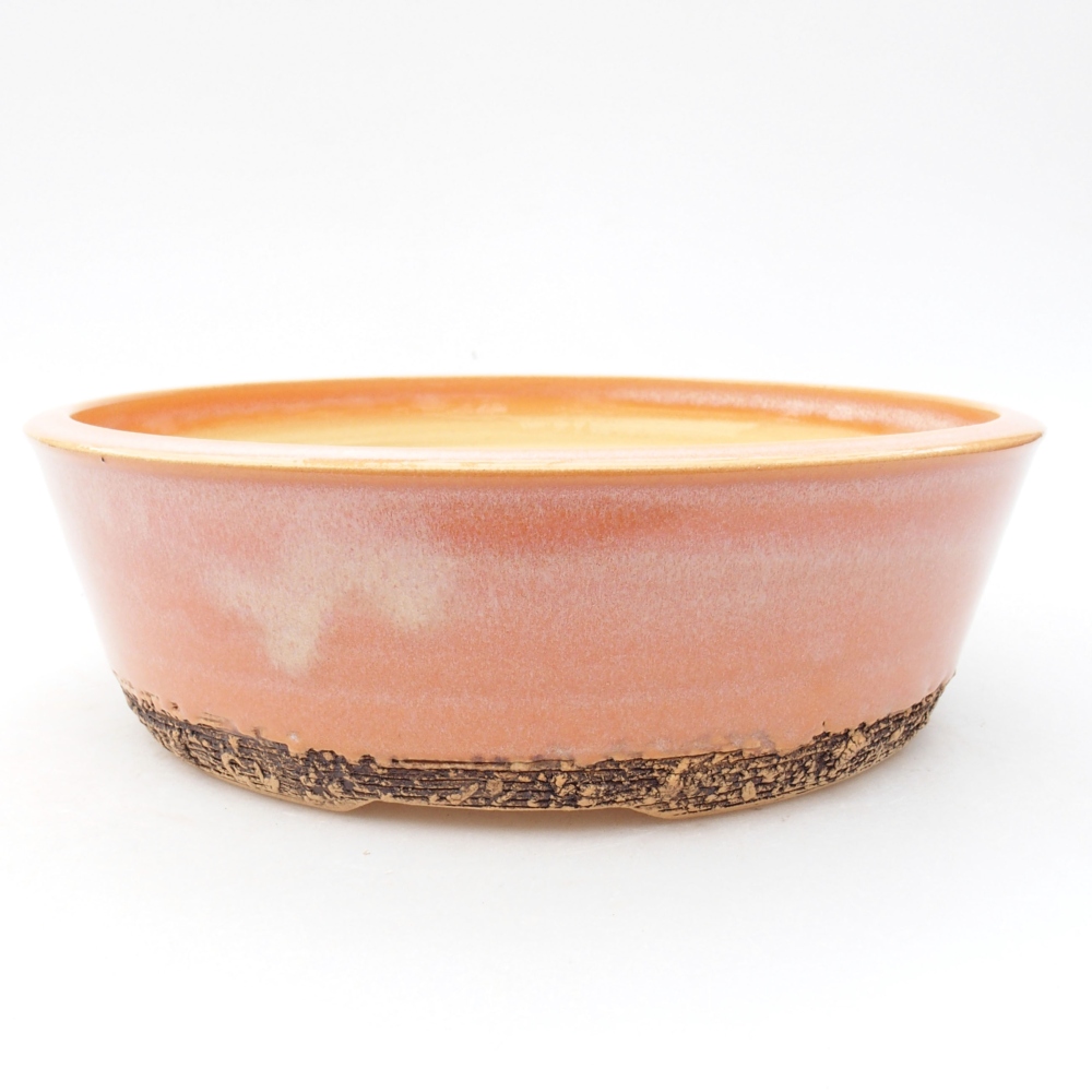 Ceramic bonsai bowl 20 x 20 x 6 cm, color pink