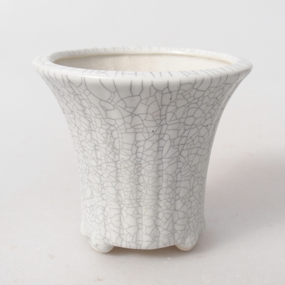 Ceramic bonsai bowl 9 x 9 x 8 cm, raku colour