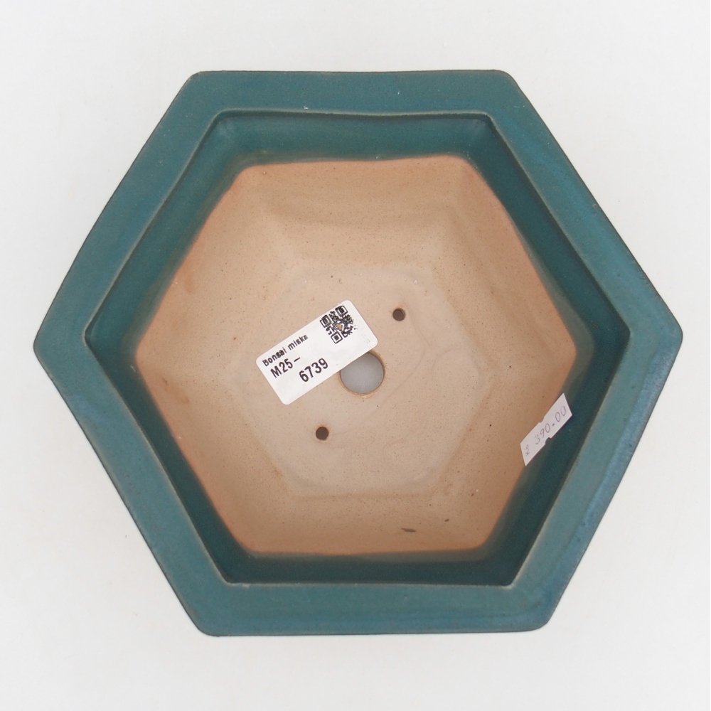 Ceramic bonsai bowl 18,5 x 16,5 x 9 cm, colour blue