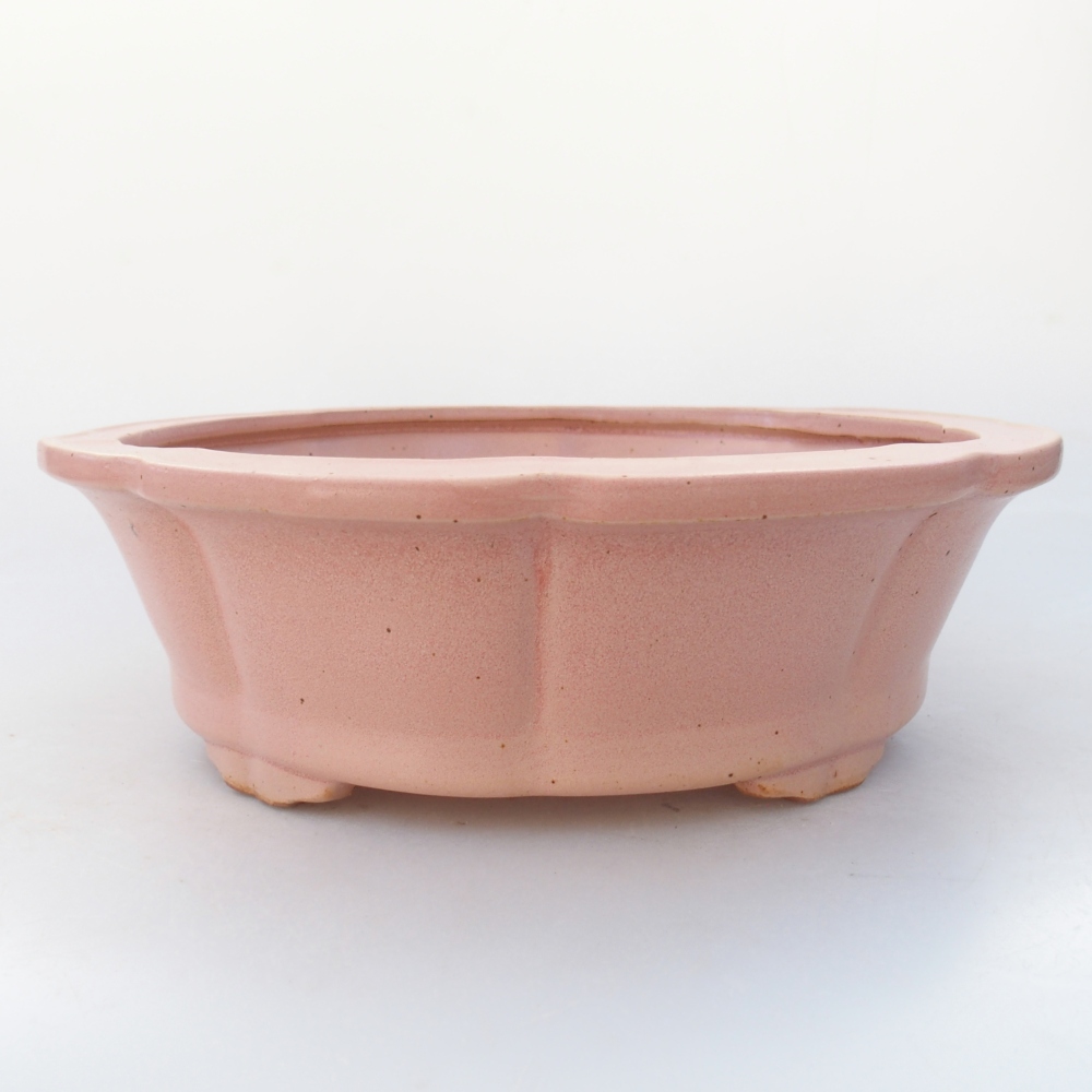 Ceramic bonsai bowl 26 x 26 x 8 cm, pink