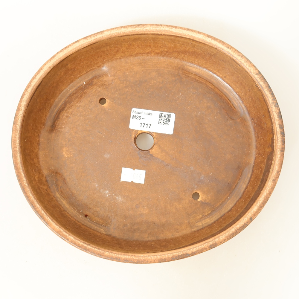 Ceramic bonsai bowl 22,5 x 20 x 4,5 cm, pink
