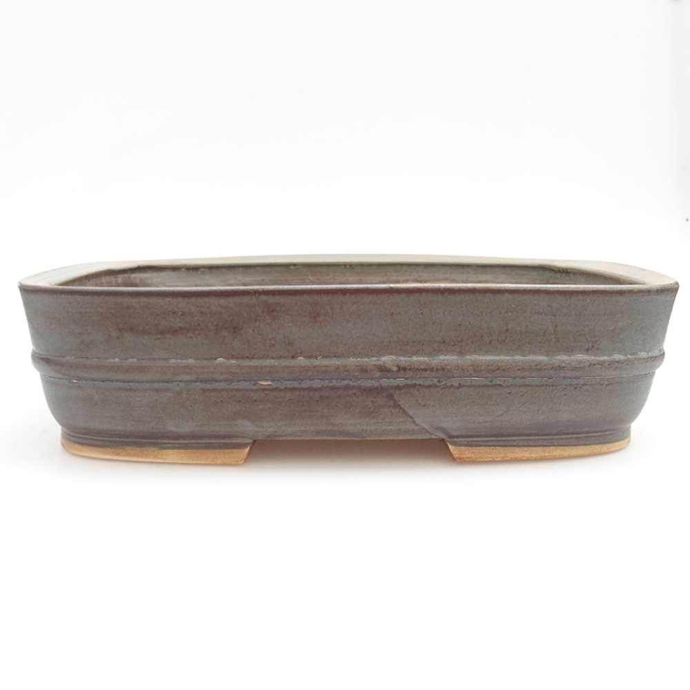 Ceramic bonsai bowl 29,5 x 25 x 7 cm, color blue