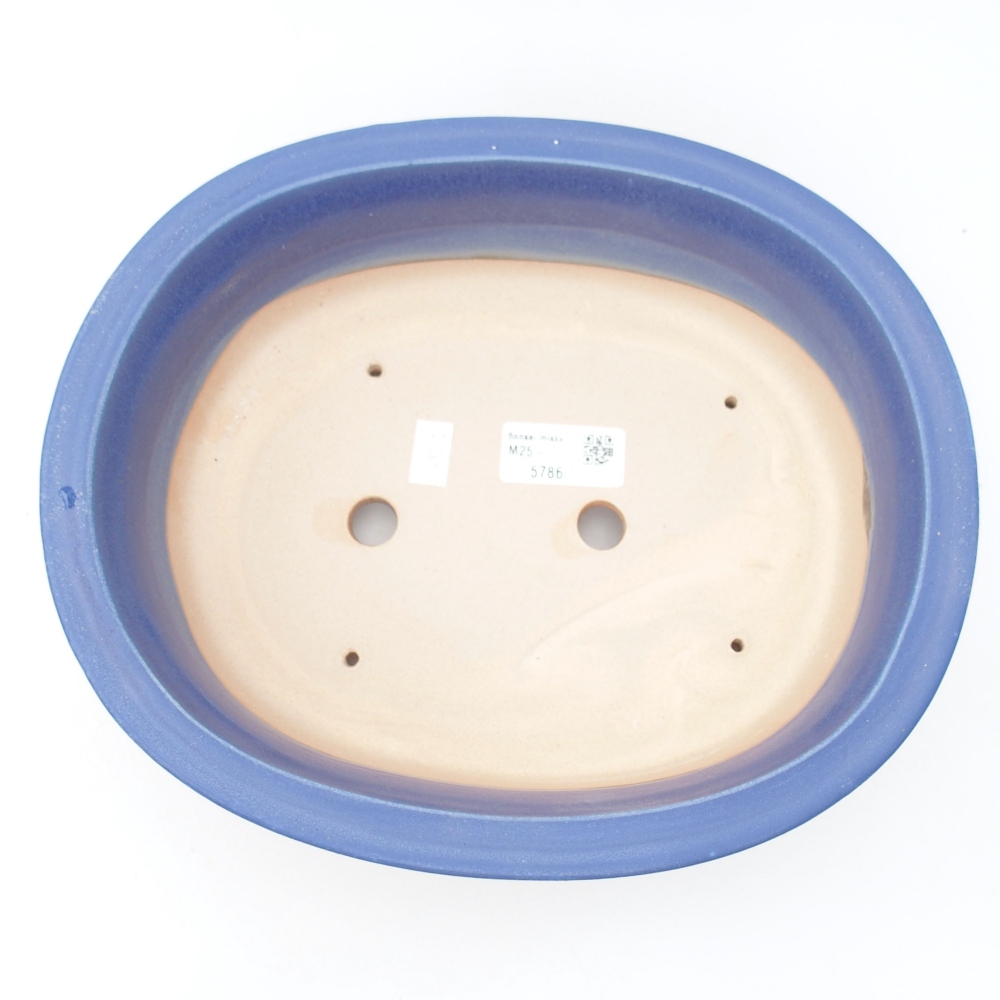 Ceramic bonsai bowl 26 x 22 x 8 cm, color blue