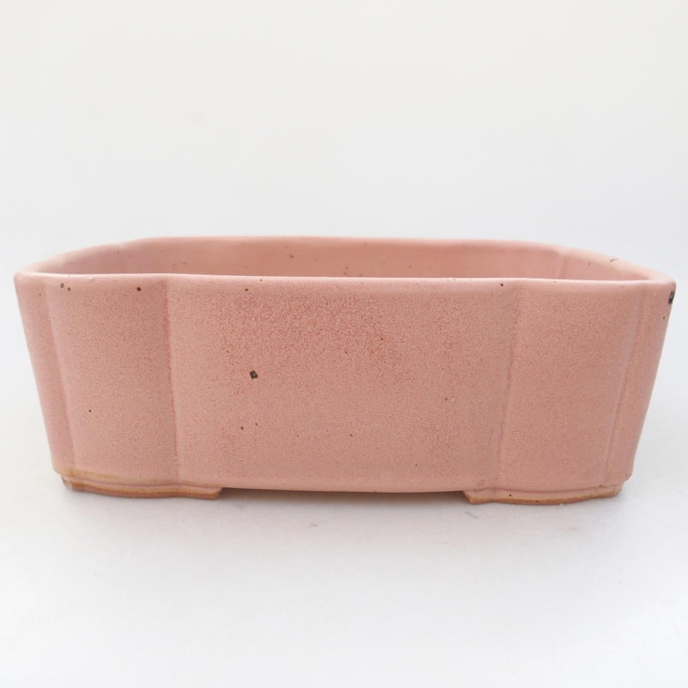 Ceramic bonsai bowl 20,5 x 17 x 7 cm, pink