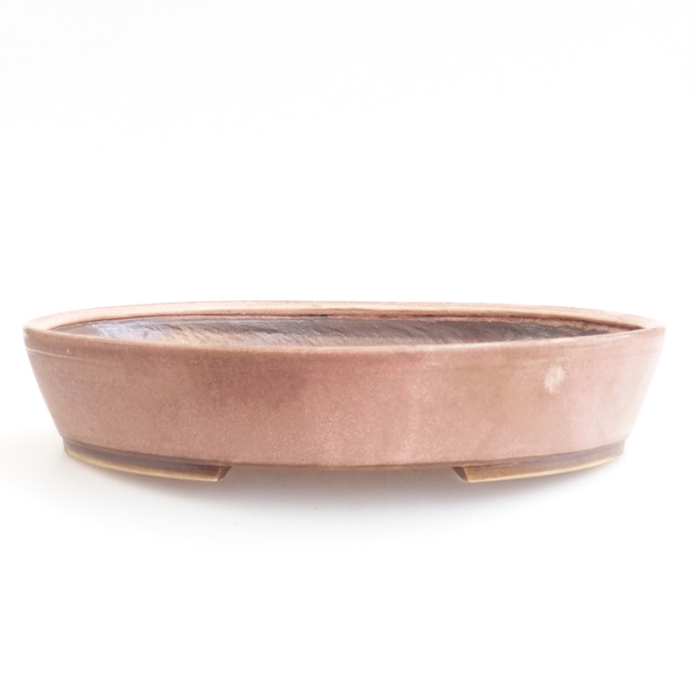 Ceramic bonsai bowl 31 x 26,5 x 6 cm, pink