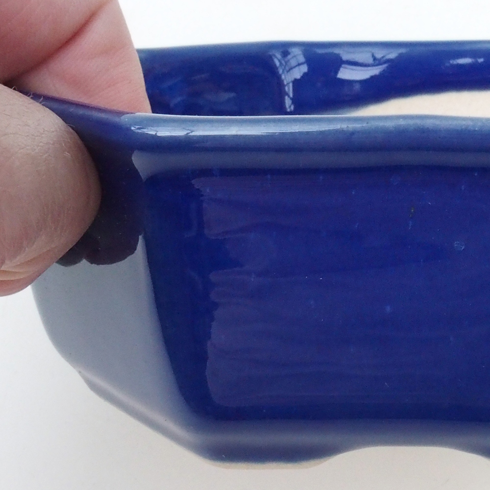 Bonsai bowl H13 - 12.5 x 12.5 x 4.5 cm. - blue