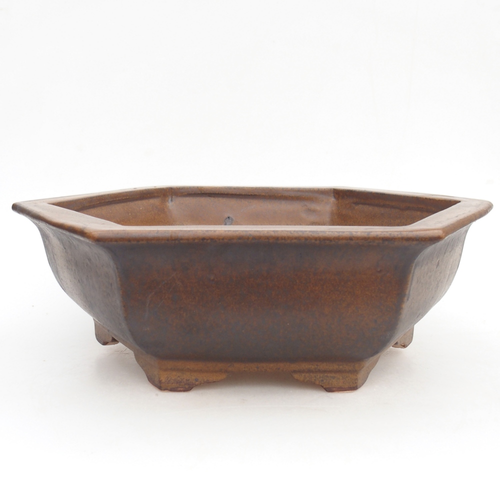 Ceramic bonsai bowl 32 x 28 x 10 cm, brown