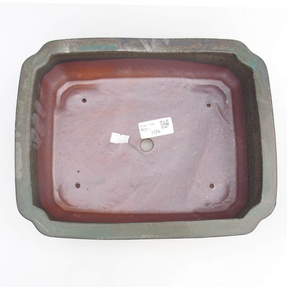 Ceramic bonsai bowl 27,5 x 22 x 7 cm, grey