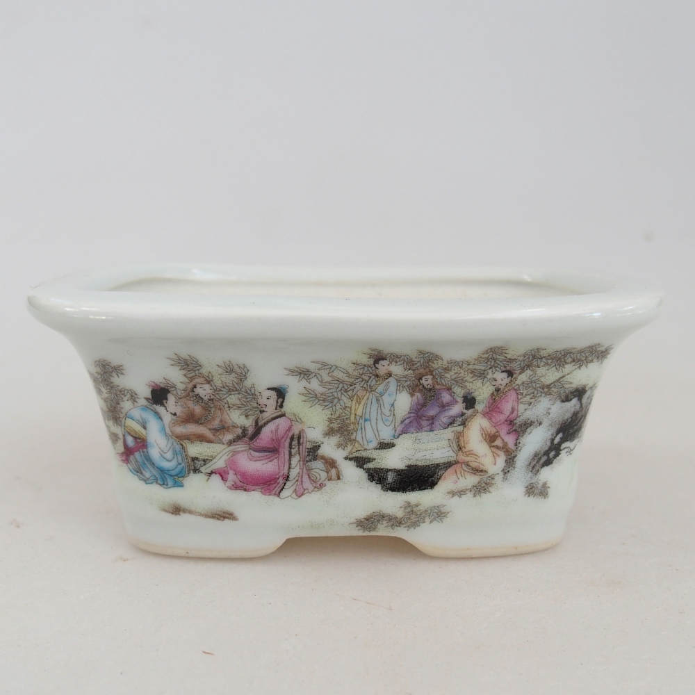 Mini bonsai bowl 10 x 7,5 x 4 cm, colour white