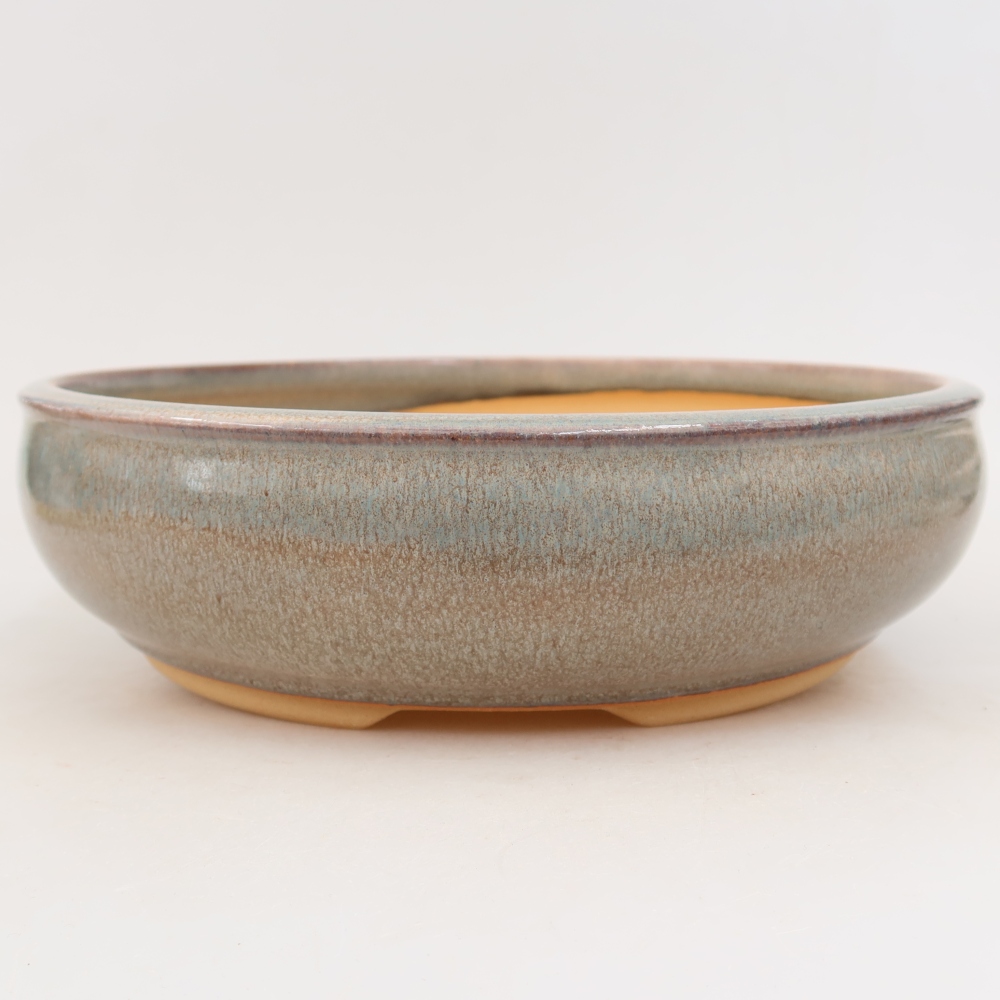 Ceramic bonsai pot, 27 x 27 x 7.5 cm, gray