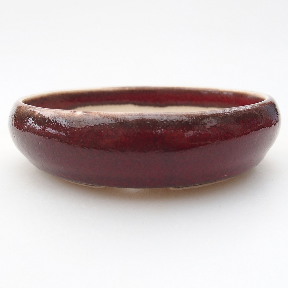 Mini bonsai bowl 9 x 9 x 2,5 cm, colour red