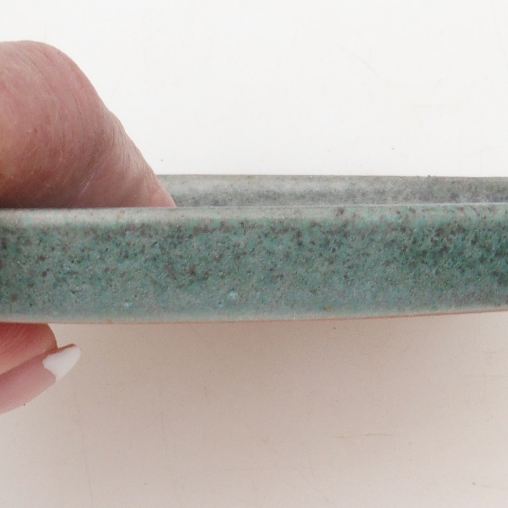 Bonsai bowl round D6-L - 13.5 x 13.5 x 1 cm - green