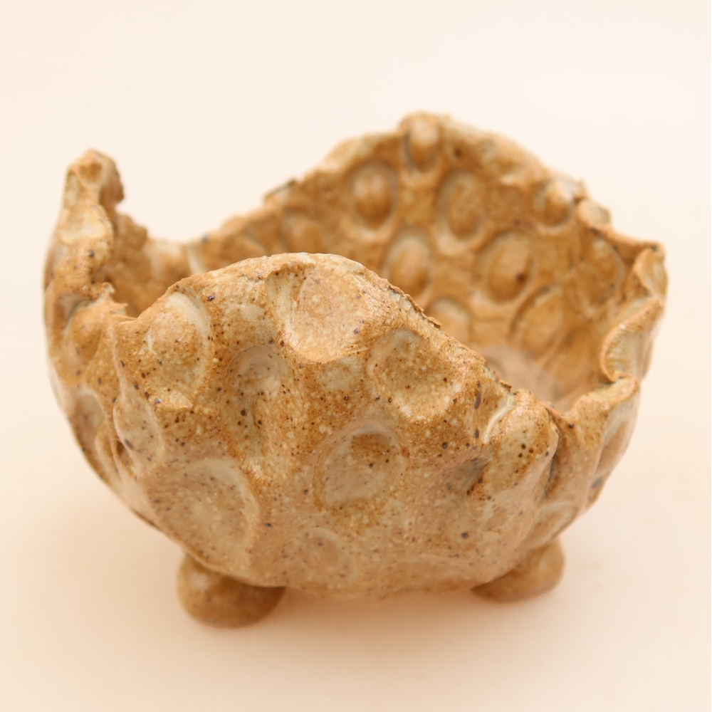 Ceramic Shell 8,5 x 8,5 x 6 cm , colour beige