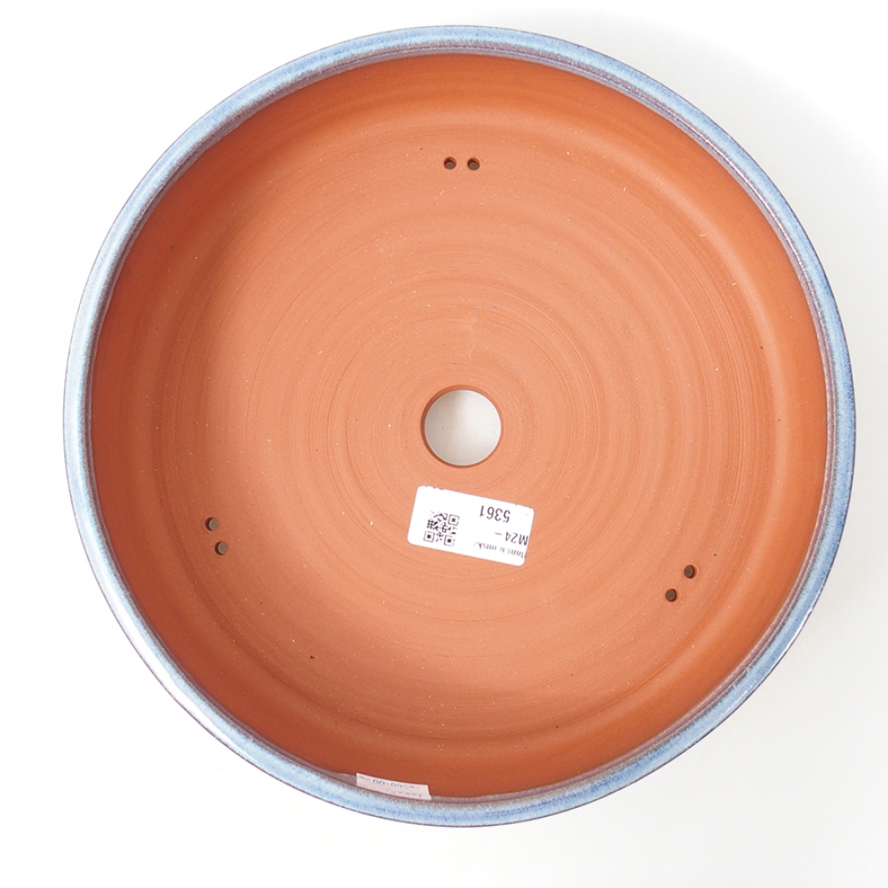 Ceramic bonsai bowl 24 x 24 x 6 cm, color blue
