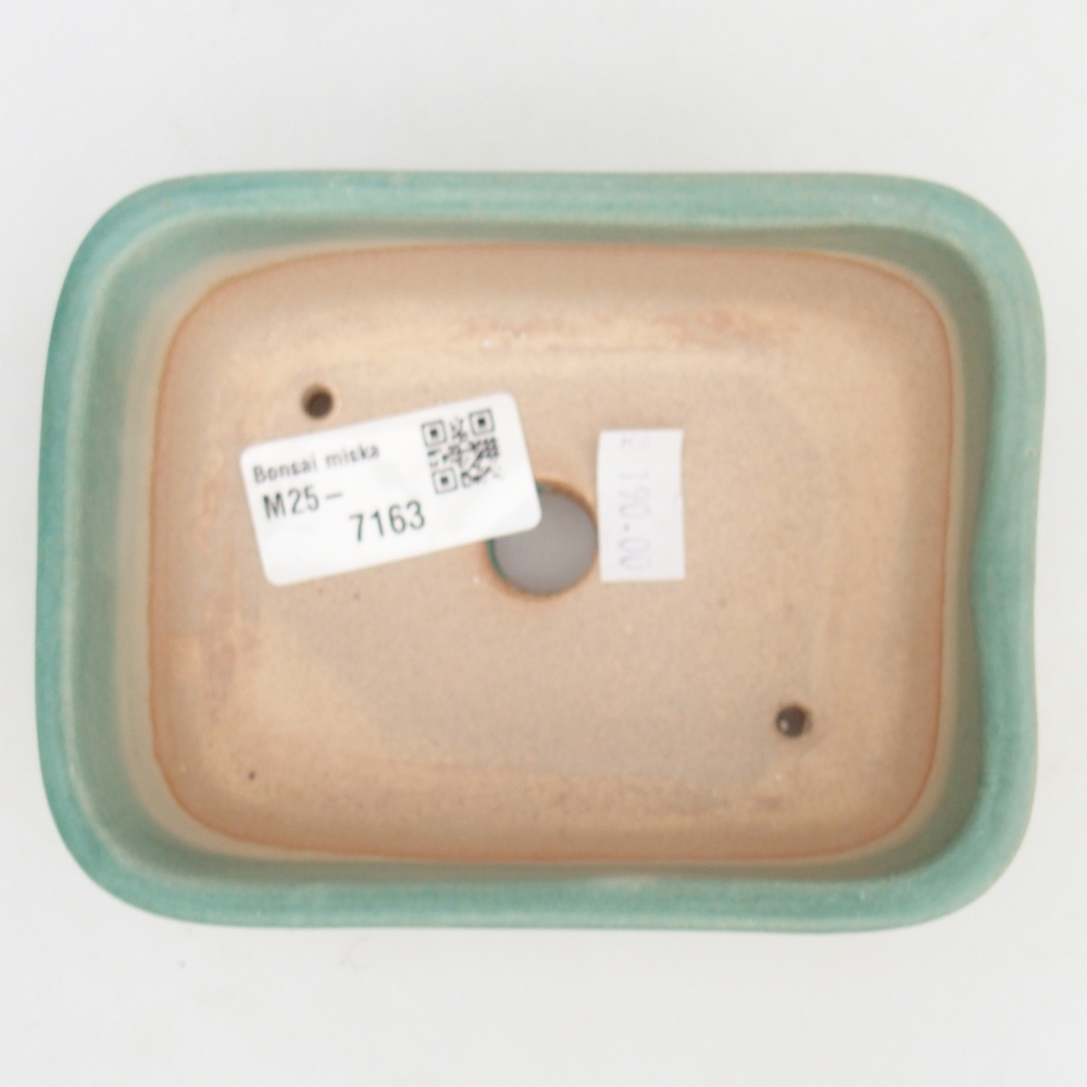 Ceramic bonsai bowl 12,5 x 10 x 5 cm, green