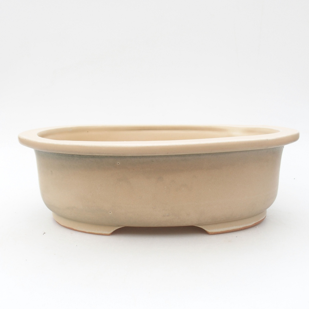 Ceramic bonsai bowl 26 x 22 x 8 cm, color beige