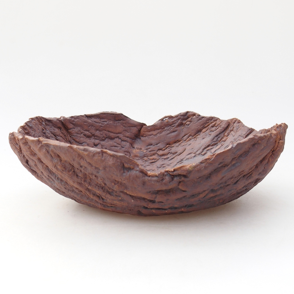 Ceramic shell 20 x 16 x 6 cm , colour brown