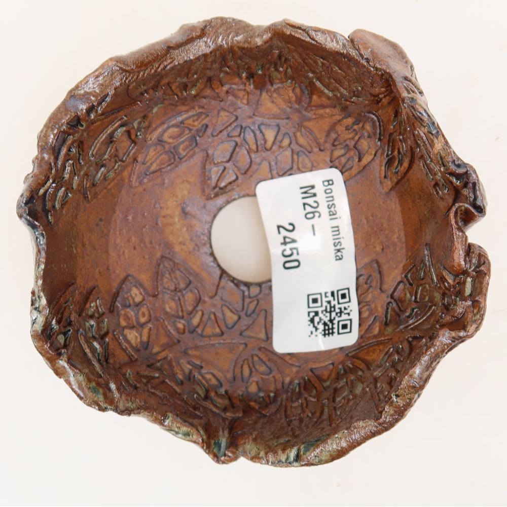 Ceramic Shell  8.5 x 8.5 x 6 cm, brownish-green