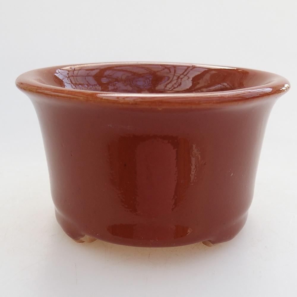 Ceramic bonsai bowl 9 x 9 x 5 cm, brown