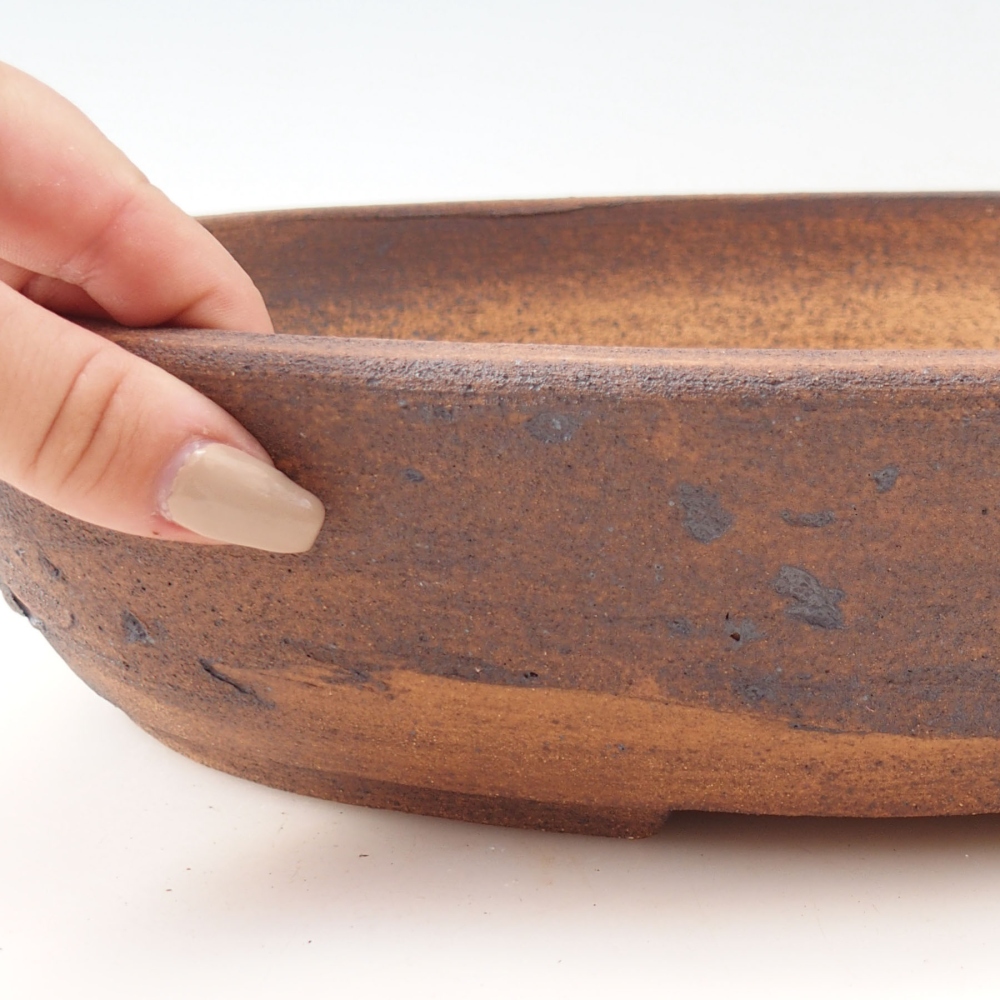 Bonsai bowl 33 x 26,5 x 7 cm , colour brown