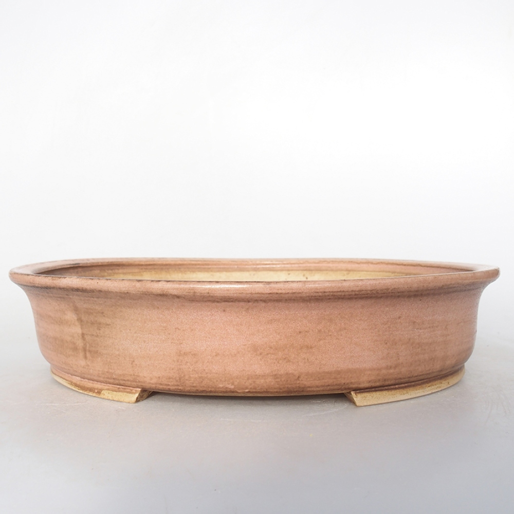 Ceramic bonsai bowl 28 x 24 x 6 cm, color pink