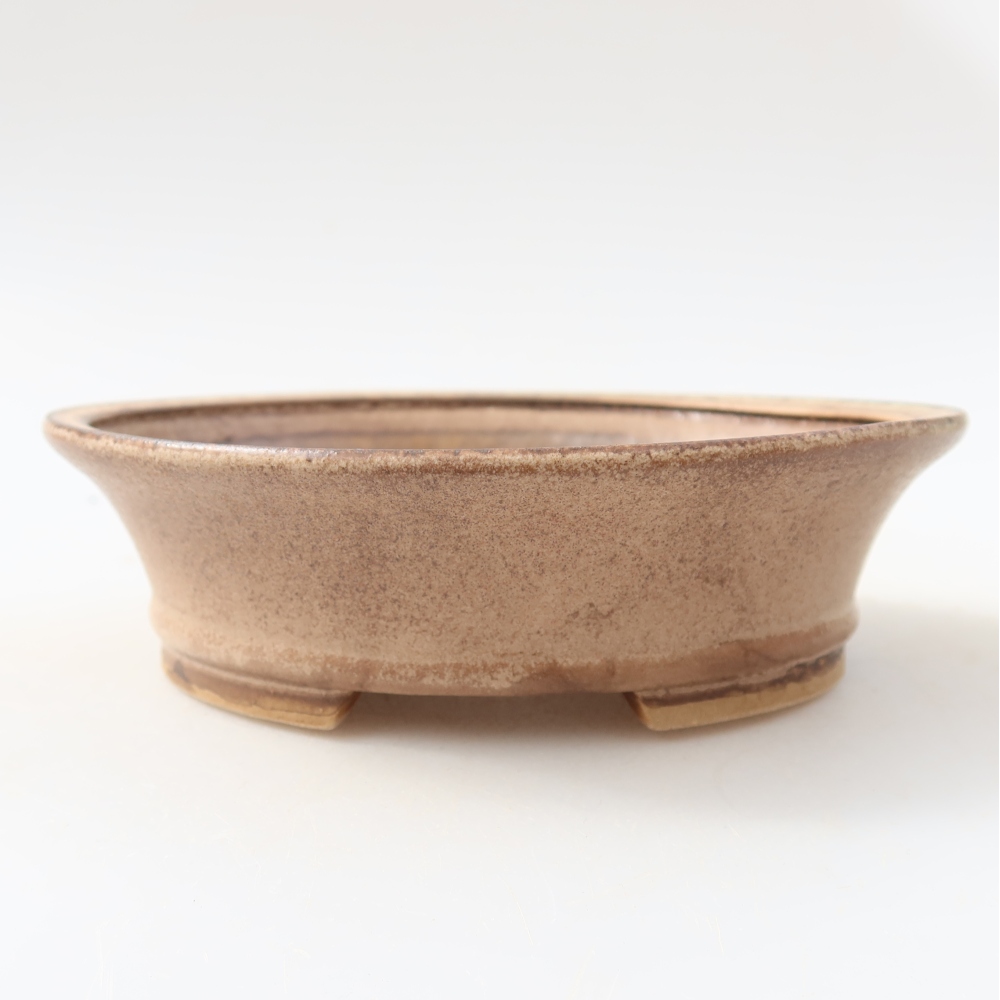 Ceramic bonsai pot, 14.5 x 13 x 4 cm, pink