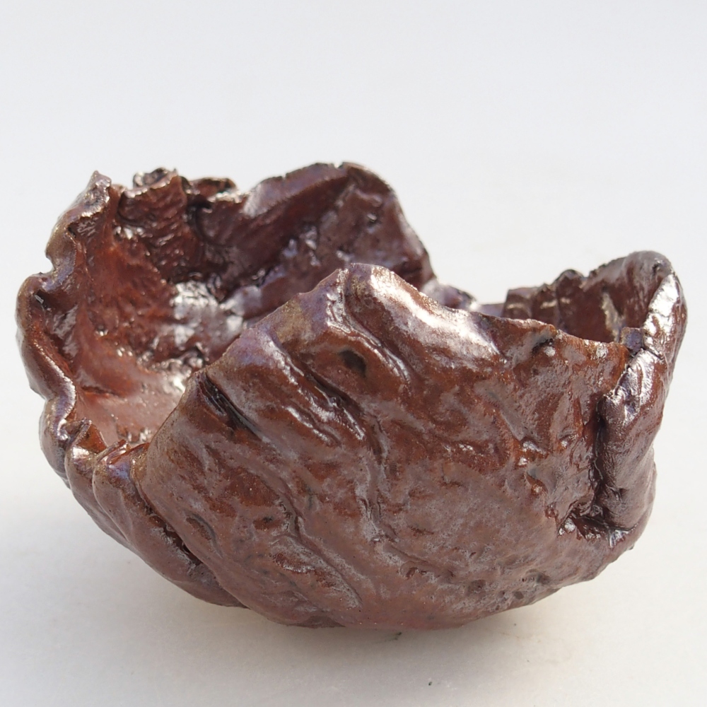 Ceramic Shell 10 x 10 x 7 cm , colour brown