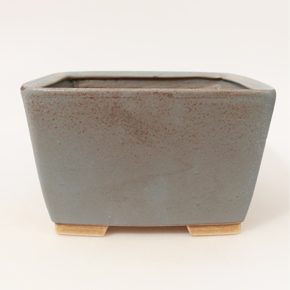 Ceramic bonsai bowl 16 x 16 x 10 cm, colour blue