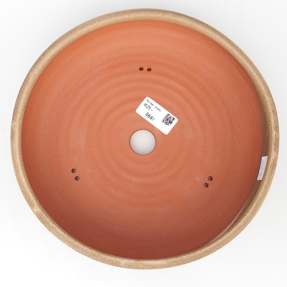 Ceramic bonsai bowl 24 x 24 x 6 cm, brown