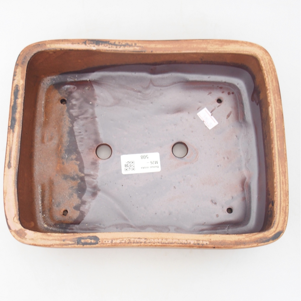 Ceramic bonsai bowl 26,5 x 20 x 6,5 cm, pink