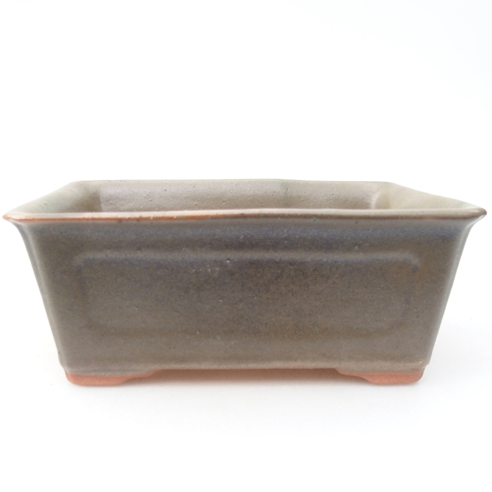 Ceramic bonsai bowl 13,5 x 10 x 5,5 cm, brown