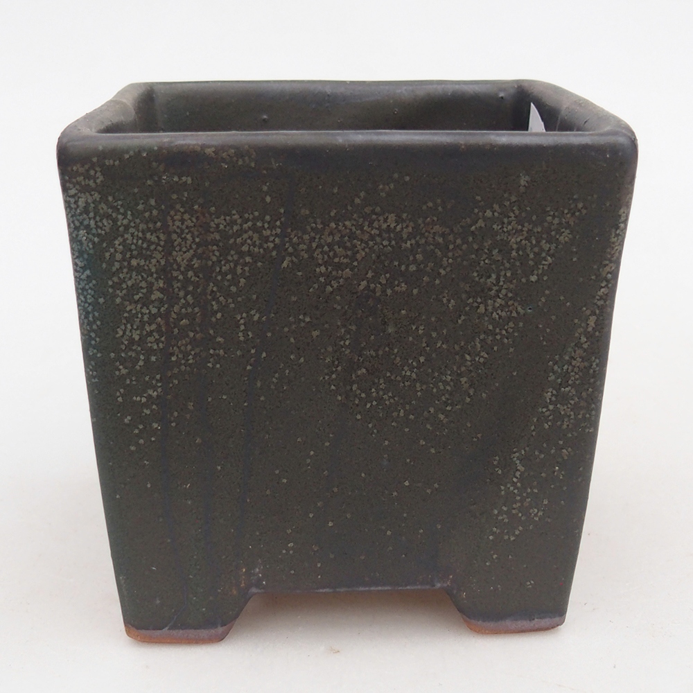Ceramic bonsai bowl 9 x 9 x 8,5 cm, grey