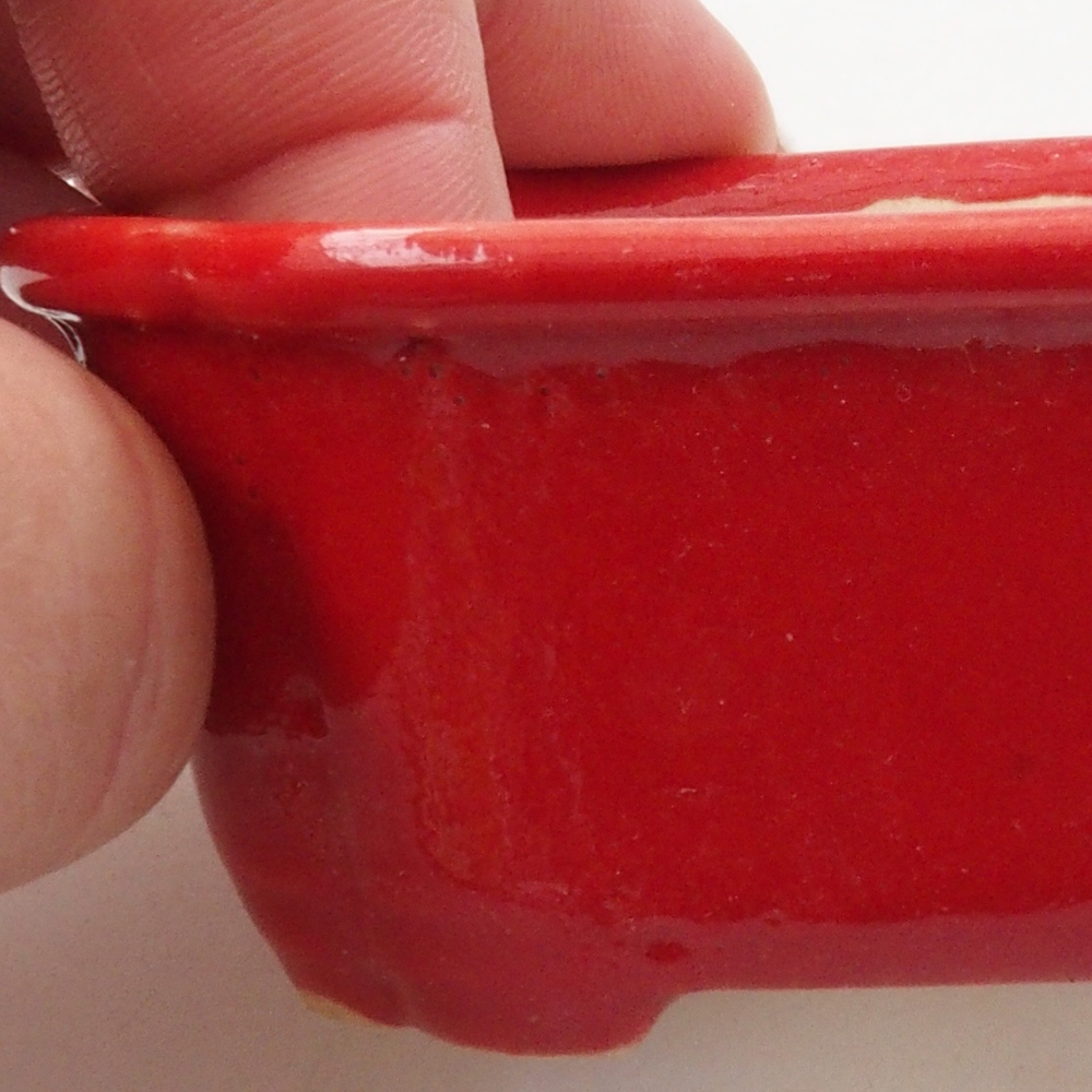 Mini bonsai bowl 7 x 6,5 x 3 cm, color red