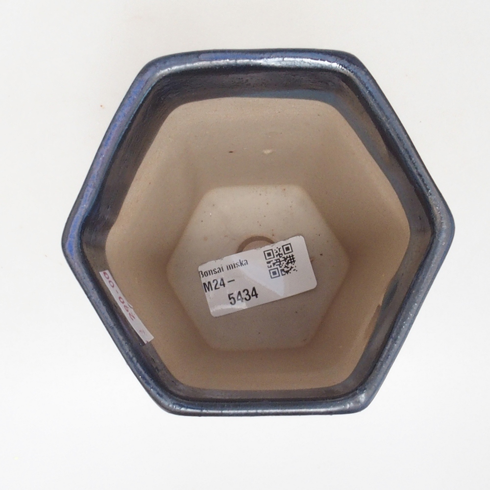 Ceramic bonsai bowl 9,5 x 8,5 x 14,5 cm, color blue